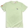 T-shirt damski Basic z wilkiem szarym - pistacjowy